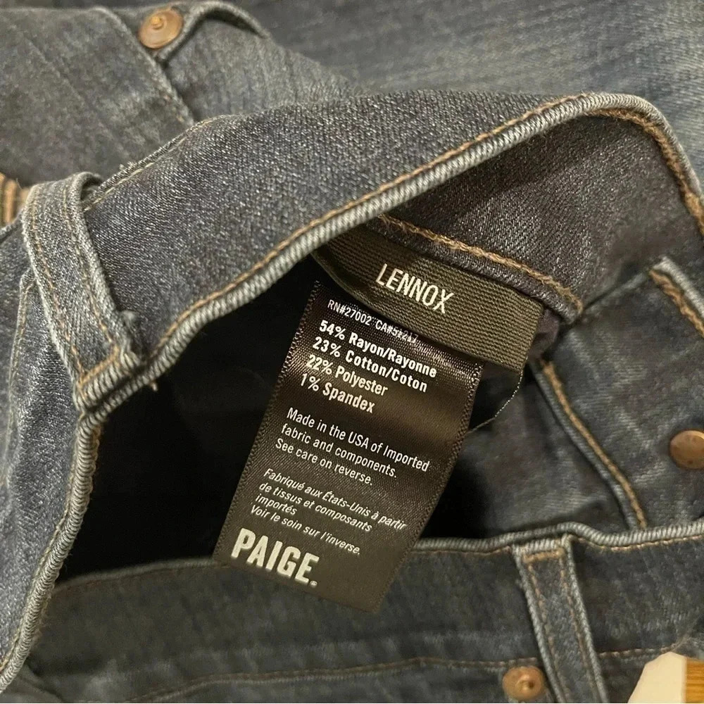 Paige Lennox dark wash jeans. Size 29, 30” inseam. - Picture 7 of 7